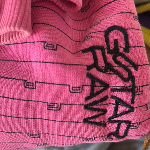 G-Star Pink with black Striped Women's Hoodie 100% COTTON - Picture 8 of 8